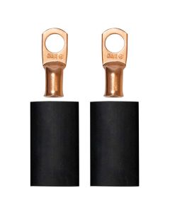 Battery Cable Terminal Kit, Crimp Or Solder, For 4 Ga Wire, 3/8 Dia Stud, 2 Pack