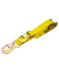 Tie Down Ratchet Strap, 2 In X 6 Ft, Flat Snap Hooks, Single