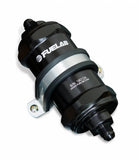 In-Line Fuel Filter Standard Length -6AN Inlet/Outlet 40 Micron Stainless Steel Element Black FUELAB