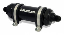 Load image into Gallery viewer, In-Line Fuel Filter Long Length -8AN Inlet/Outlet 6 Micron Fiberglass Element Black FUELAB