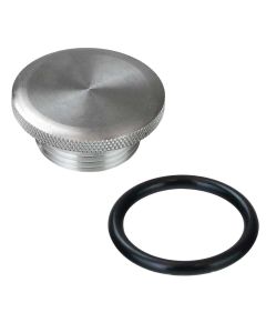Filler Cap, 1 1/4-12 Thread, Aluminum, Knurled