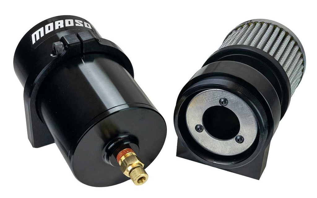 MOROSO BREATHER TANK CATCH CAN SINGLE INLET 8 AN MALE