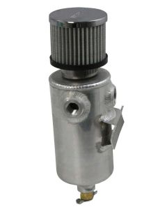 Tank, Breather, Catch Can, 3/8 NPT Female And 1/2 NPT Female, Roll Bar Mount
