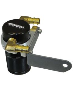Separator, Air Oil, Catch Can, Small Body, Black Finish, Dodge Challenger, Shaker Hood 5.7/6.1/6.4