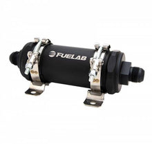 Load image into Gallery viewer, PRO Series Extreme Flow In-Line Fuel Filter 10GPM -10AN Inlet/10AN Outlet 100 Micron Stainless Steel Element Matte Black FUELAB