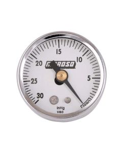 Vacuum Gauge, 1.5 In Dia, 0-30 In