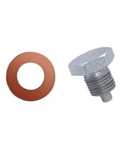 Drain Plug, Clear Zinc, With Copper Washer