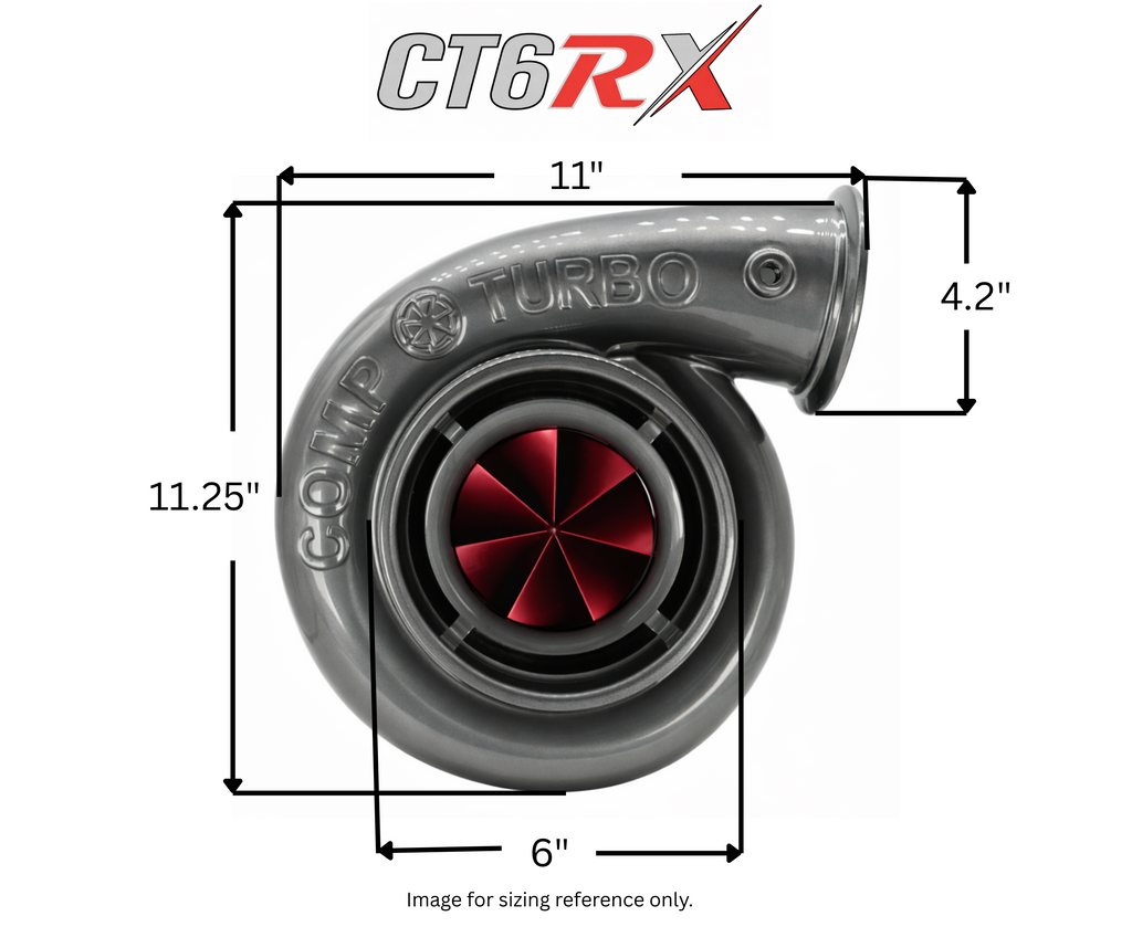 CT6RX-91106 TRIPLEX CERAMIC BALL BEARING OIL-LESS AIR COOLED TURBOCHARGER (2300 HP)