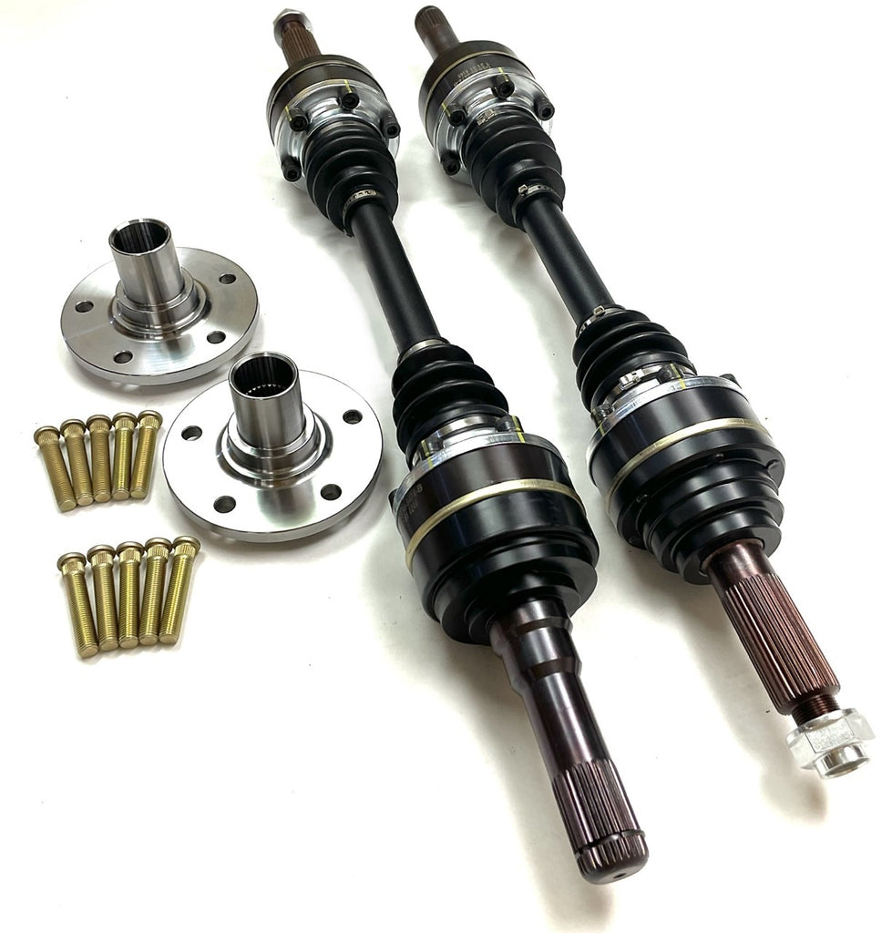 Drive Shaft Shop 1993 Toyota Supra/Lexus SC300/SC400 with Autosport Engineering Ford Explorer 8.8 Differential Conversion Kit with 2pc/300m Splined Bolt-On Outer Stubs. (Pair)