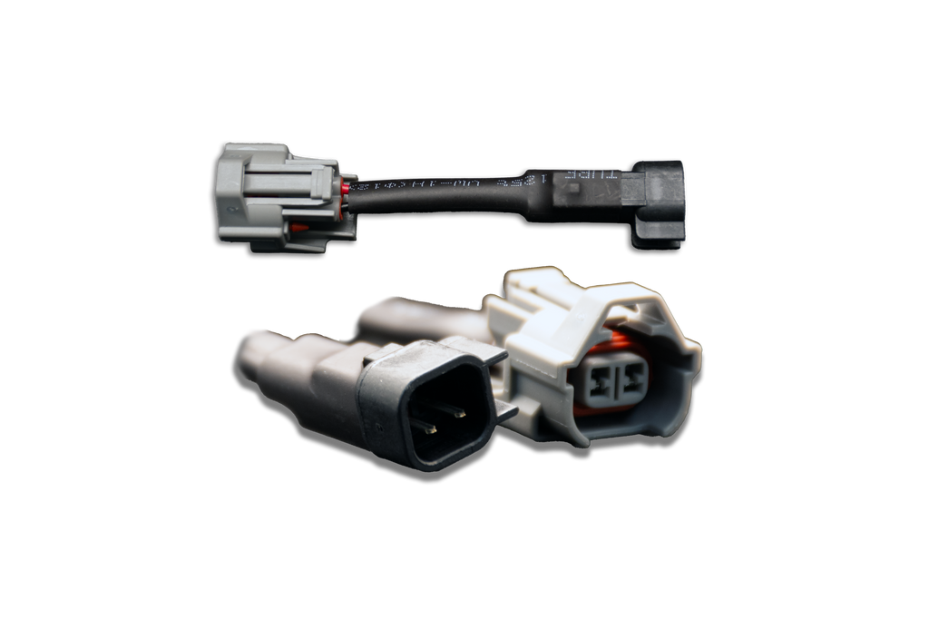 Set of 6 Denso (female) to US Car/EV6 (male) injector plug adaptors (padpdtou6)