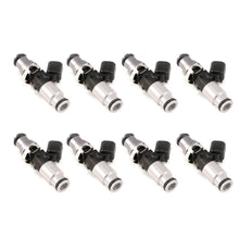 Load image into Gallery viewer, Injector Dynamics ID1300 Ford FG Falcon GT and GS 5 Liter 2010–16 14mm Grey Adaptor Top and Silver Bottom Adaptor Potted 4" Leads with USCAR Male Connectors Set of 8