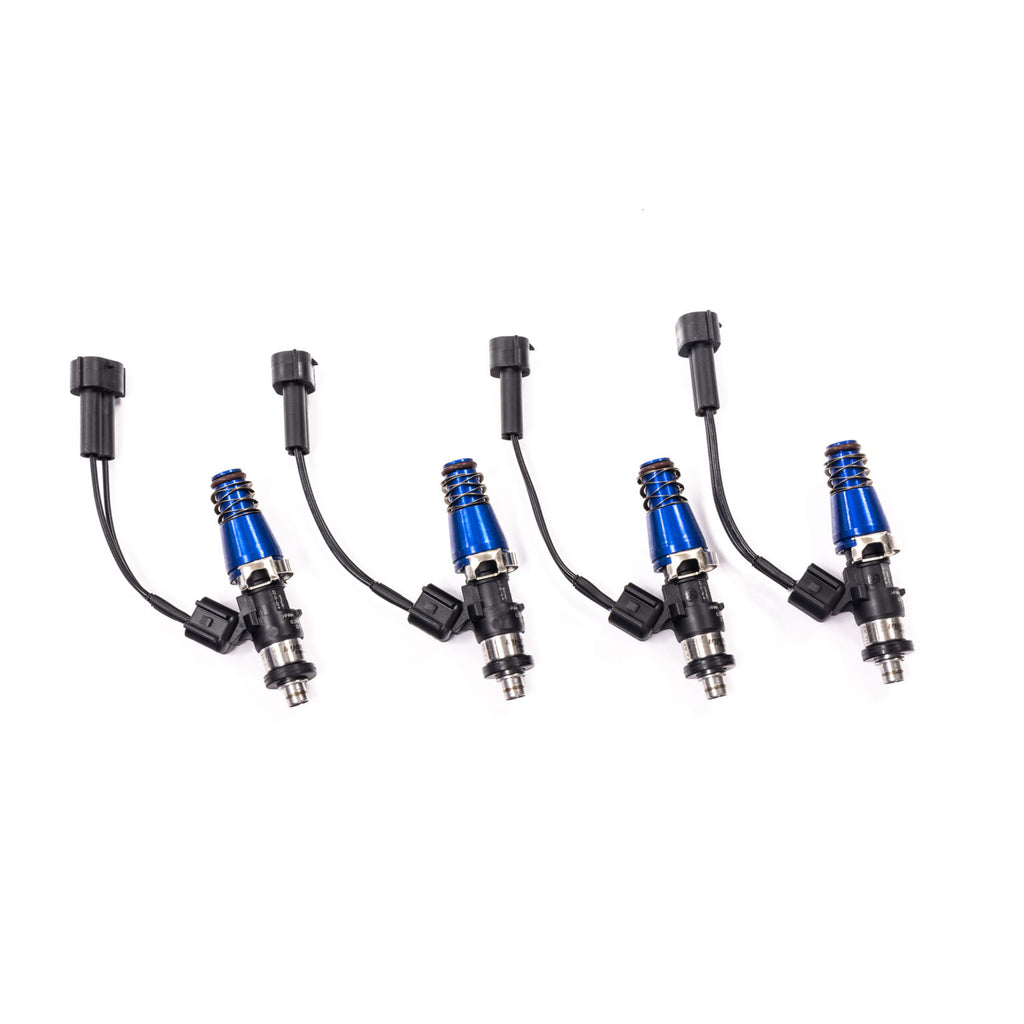 Injector Dynamics ID1750 1990–05 Miata 1.6L / 1.8L 11mm Blue Adaptors -204 Lower Cushions Remove Lower O-Ring Retainer Set of 4
