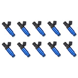 Injector Dynamics ID1750 Dodge SRT-10 / 8.0L Engines Requires Top Feed Conversion 26mm Blue Bottom Adapters Set of 10