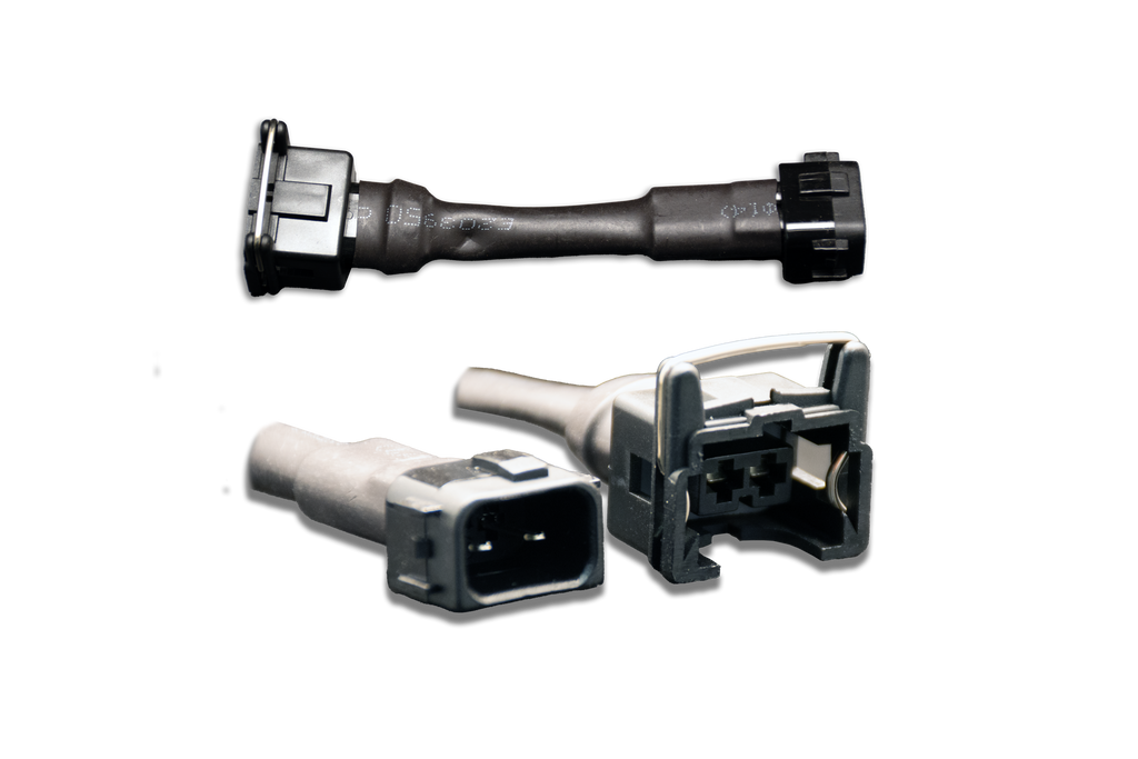 Set of 4 Jetronic/EV1 (female) to Honda OBD2 (male) injector plug adaptors (padpjtoh4)