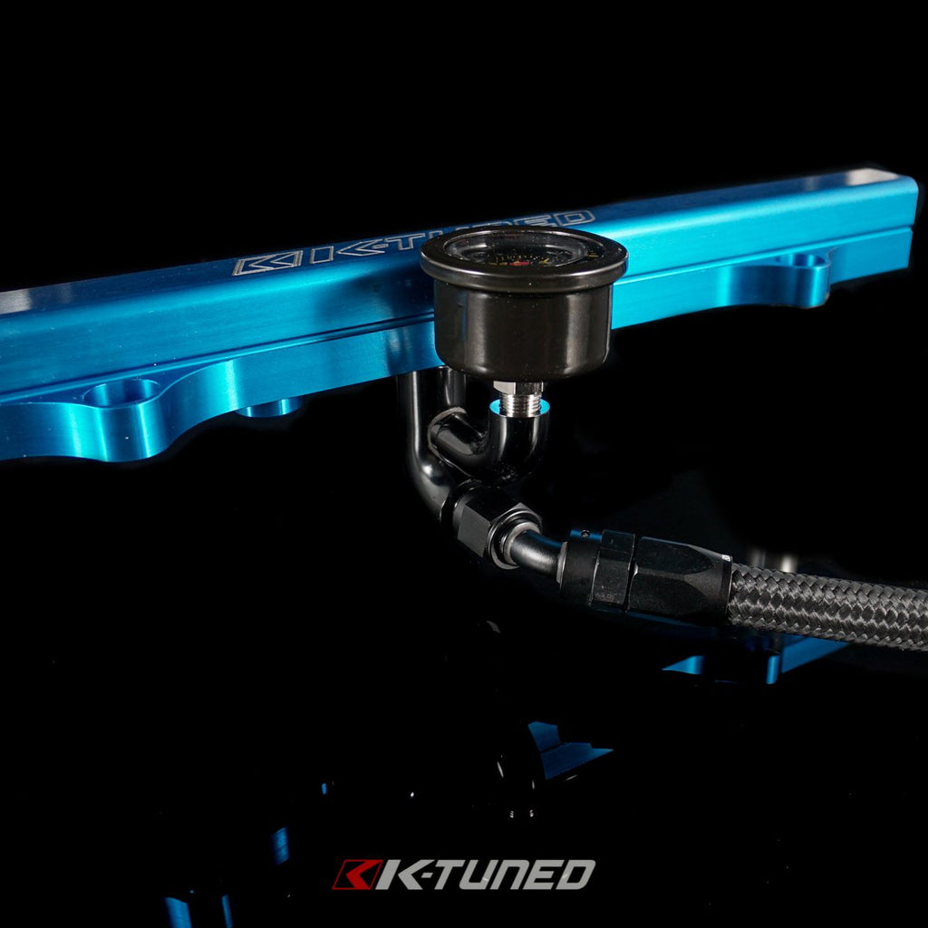K-Tuned Center Mount Fuel Rail Fitting Gauge and 6AN Ports