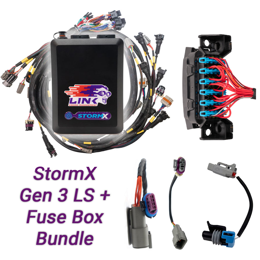 Link ECU Gen3 LS Bundle - G4X StormX ECU + LS Engine Harness + Fuse Box bundle