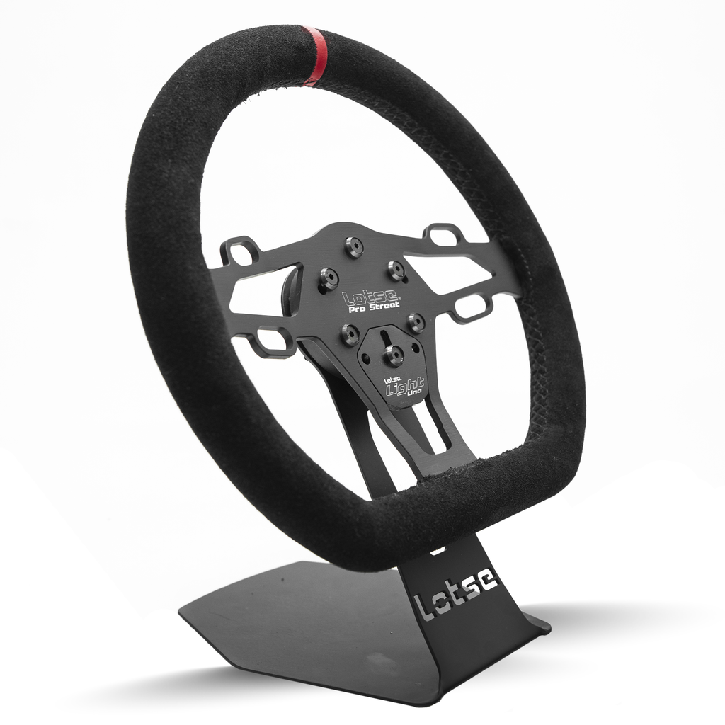 LOTSE PRO STREET COATED IN SUEDE / RED STRIPE Steering Wheel