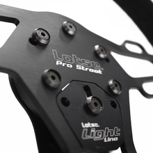 Load image into Gallery viewer, LOTSE PRO STREET COATED IN SUEDE / RED STRIPE Steering Wheel