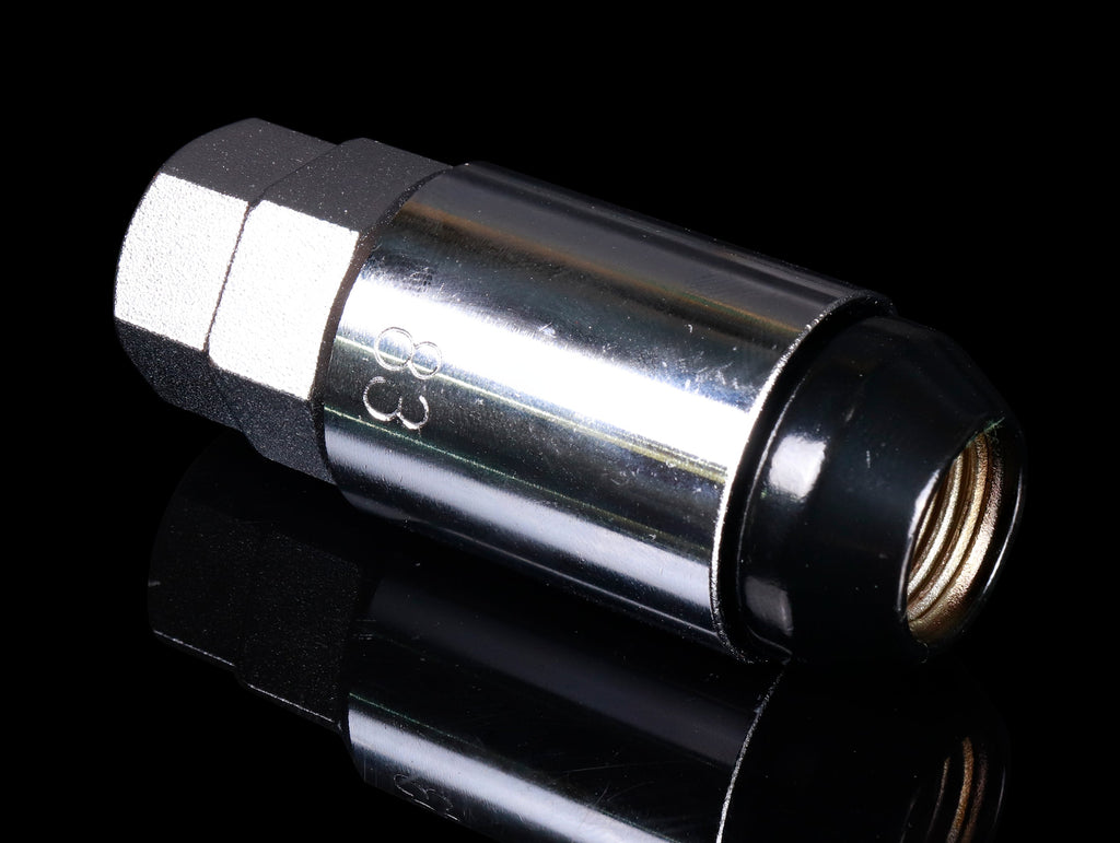 RAYS 19 Hex L33 Lugnut And Lock Set 6H - Black - 14x1.5