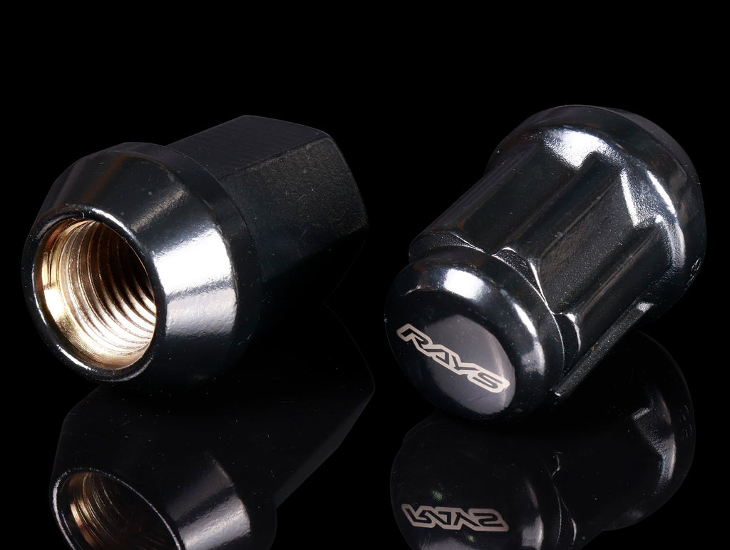 RAYS 19 Hex L33 Lugnut And Lock Set 6H - Black - 14x1.5