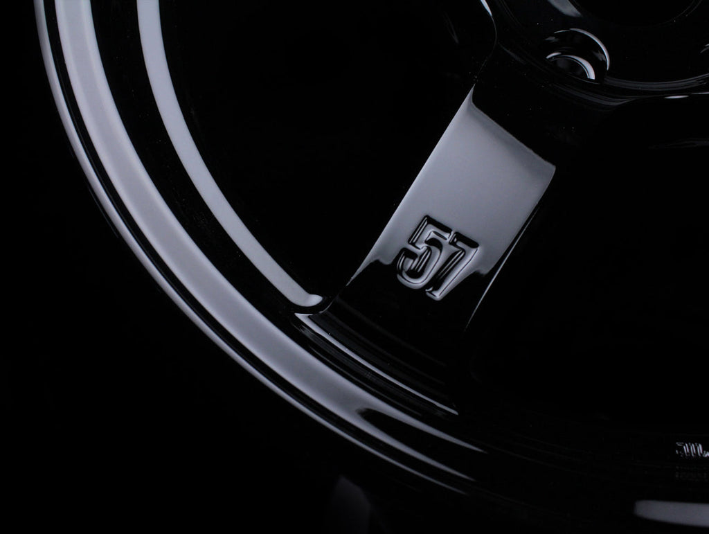 Rays Gram Lights 57CR Wheels - Gloss Black 18x9.5 / 5x120 / +38