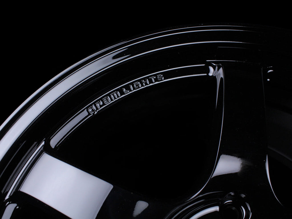 Rays Gram Lights 57CR Wheels - Gloss Black 18x9.5 / 5x120 / +38