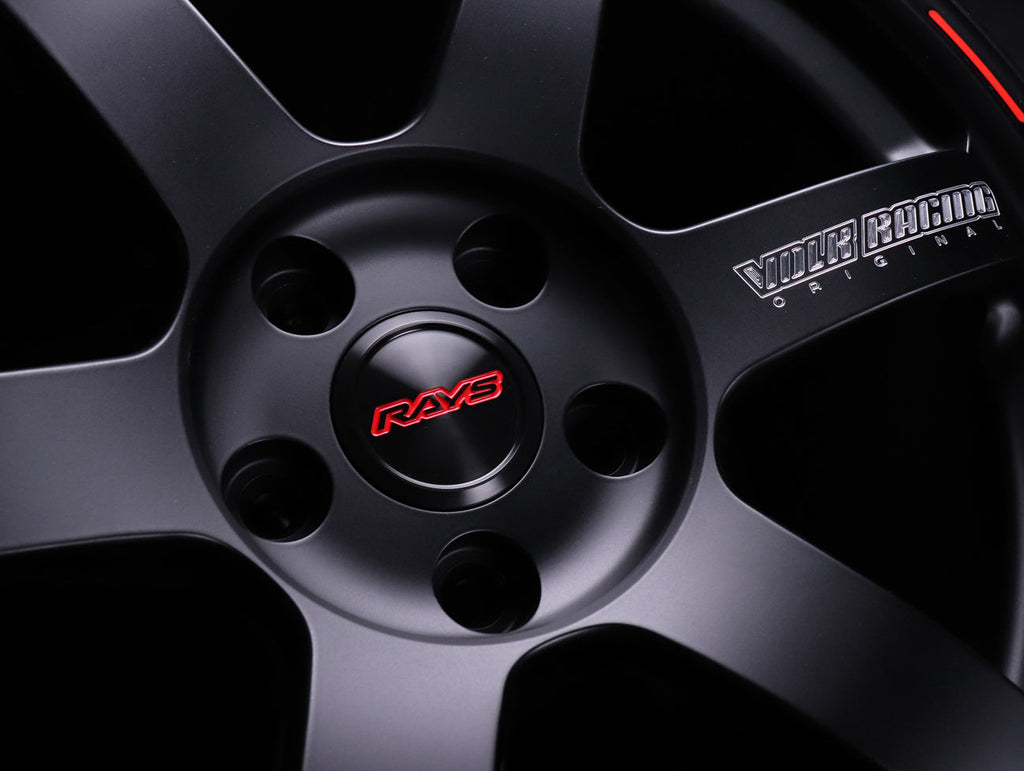 Rays VR G25, TE37 Ultra, TE37 Saga, ZE40 Center Cap - Black / Red