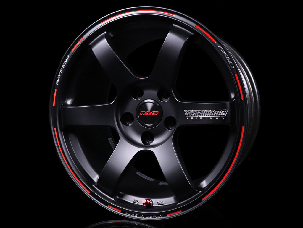 Rays VR G25, TE37 Ultra, TE37 Saga, ZE40 Center Cap - Black / Red