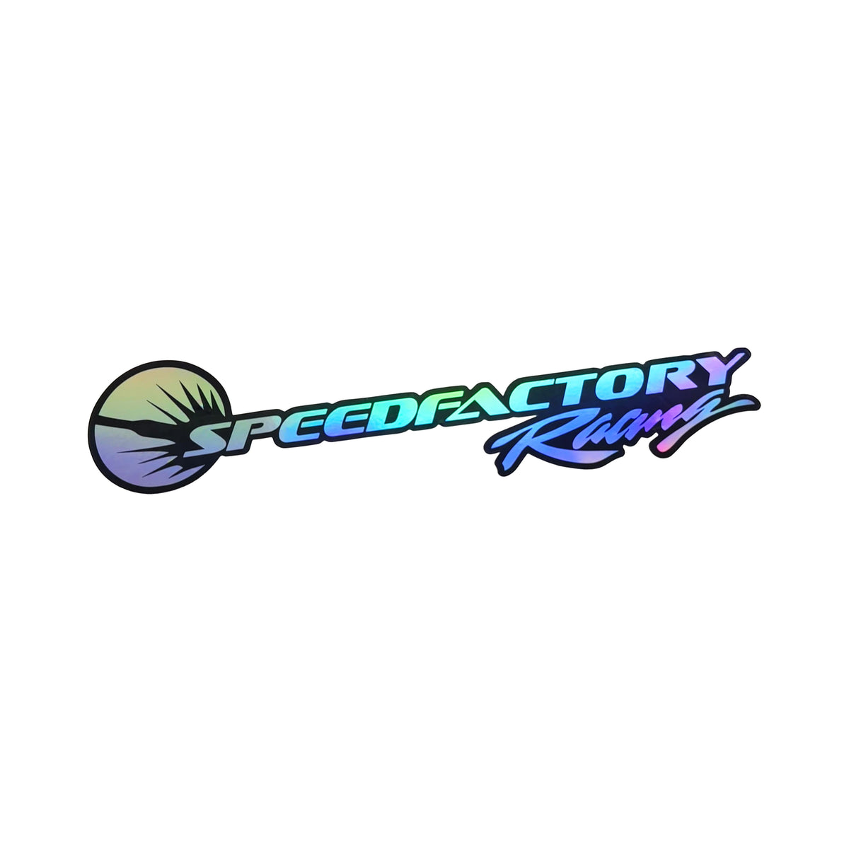 SpeedFactory Racing Logo Sticker, Oil Slick Chrome – SpeedFactoryRacing