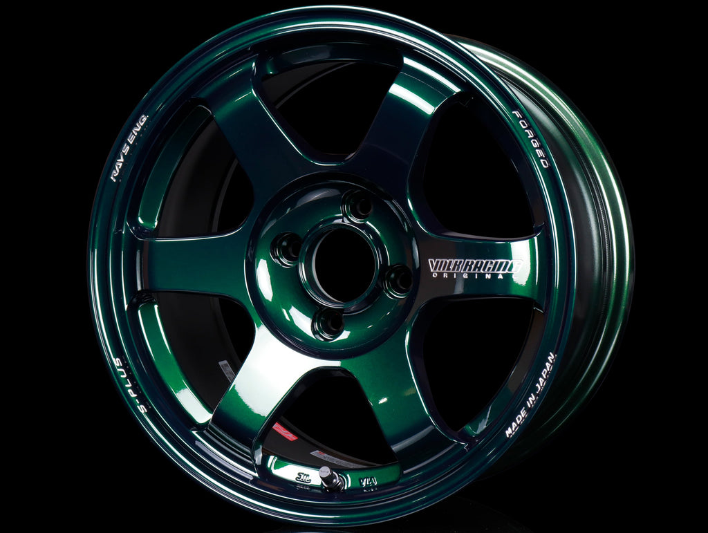 Volk Racing TE37 Saga S-Plus Wheels - Racing Green / 15x8 / 4x100 / +35