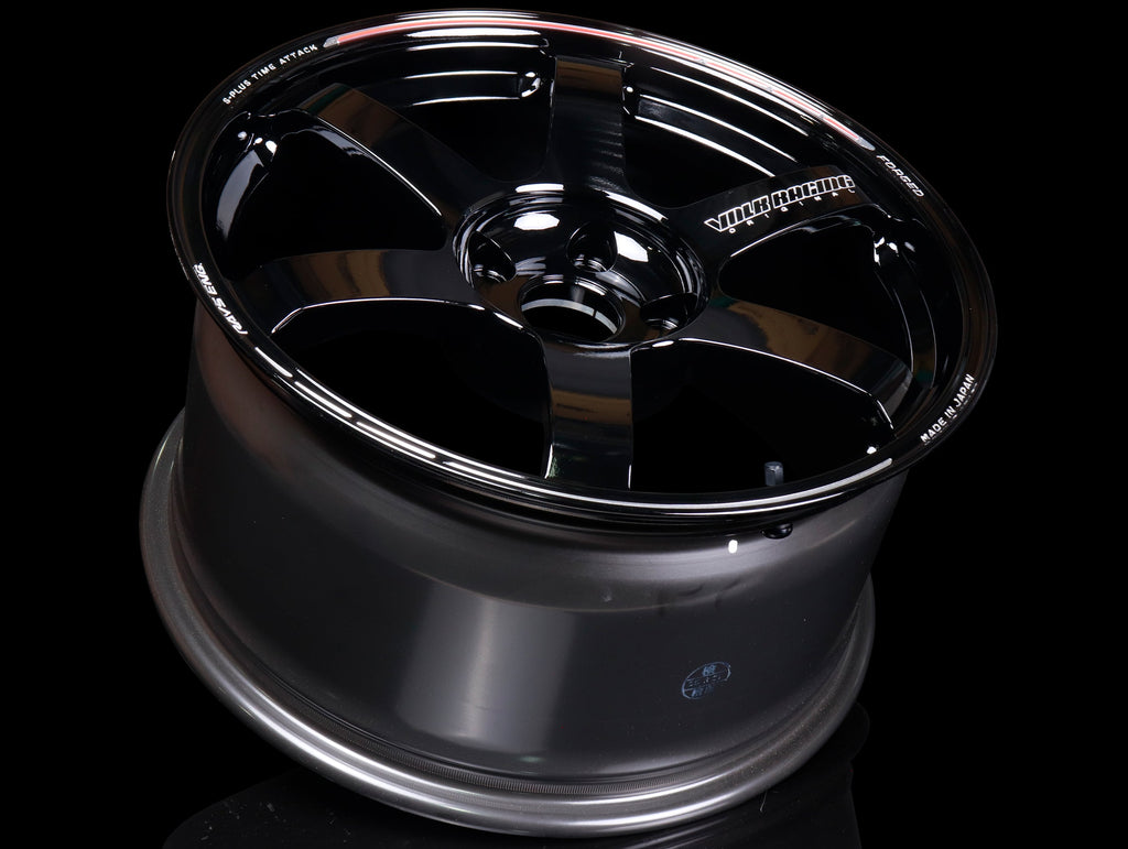 Volk Racing TE37 Saga S-Plus Time Attack Wheels - Black/Redot / 18x9.5 / 5x120 / +38