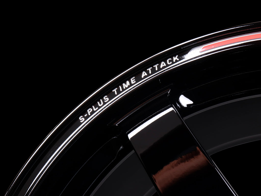 Volk Racing TE37 Saga S-Plus Time Attack Wheels - Black/Redot / 18x9.5 / 5x120 / +38