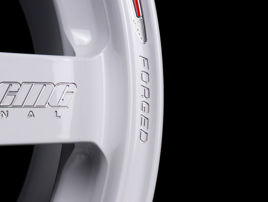 Volk Racing TE37 Saga S-Plus Time Attack Wheels - White/Redot / 18x9.5 / 5x120 / +38