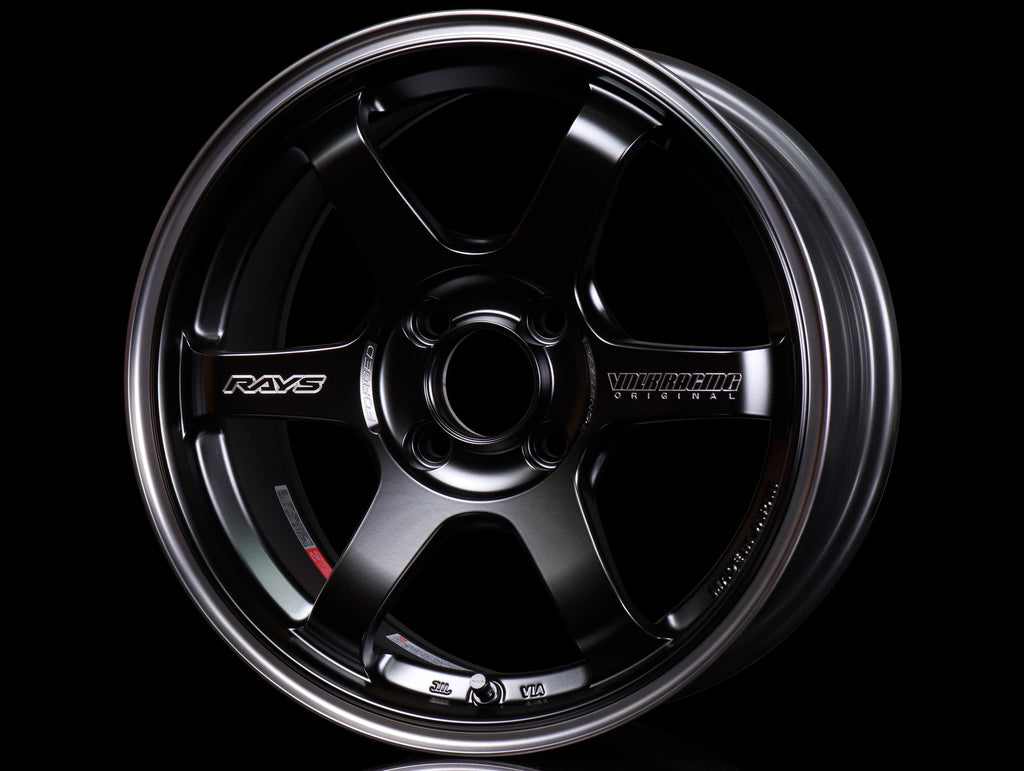Volk Racing TE37 Sonic Black Shadow Wheels - 15x7 / 4x100 / +35