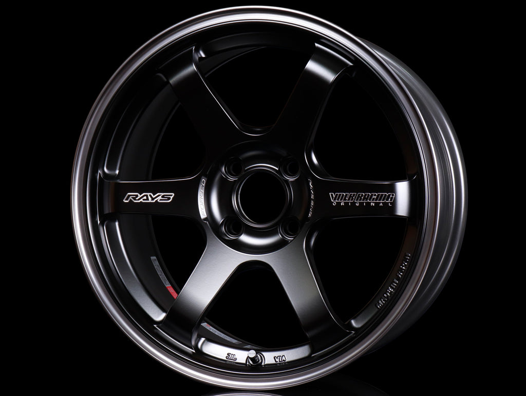 Volk Racing TE37 Sonic Black Shadow Wheels - 16x8 / 4x100 / +35