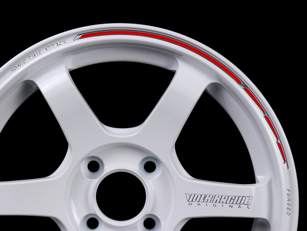 Volk Racing TE37 Sonic Time Attack Edition Wheels - Dash White 15x7 / 4x100