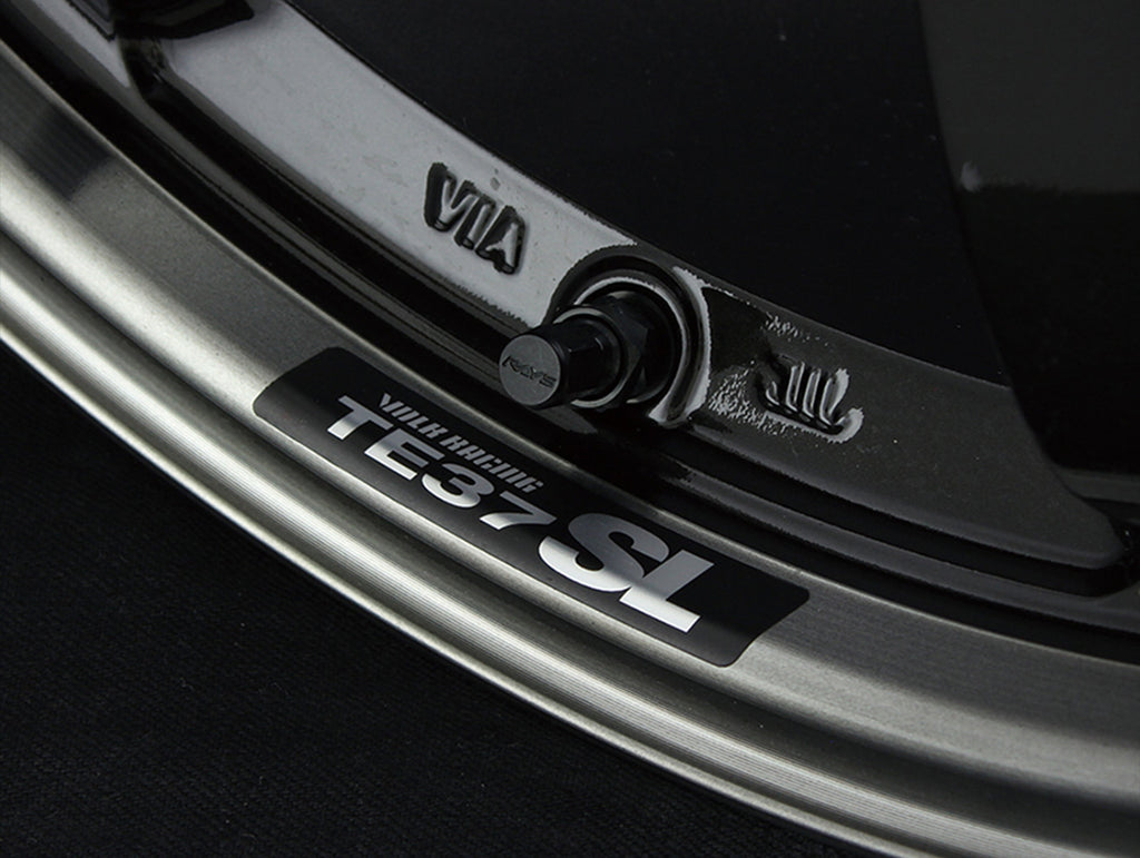 Volk Racing TE37SL Replacement Lip Sticker - Metal Black