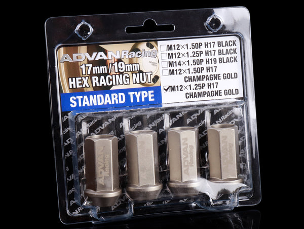 Advan Racing Lug Nuts 17mm - Champagne Gold - JHPUSA