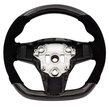 Load image into Gallery viewer, Carbon/Alcantara Steering Wheel - Tesla Model 3 / Model Y - BLOX Racing