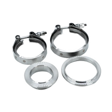 Load image into Gallery viewer, CT3RX/CT4RX/CT43RX (Dual V-Band Turbine Housing SS 1.00 3" V-Band Downpipe) (T4 A/R FRAME) Flange and Clamp Set