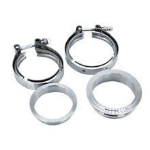 Load image into Gallery viewer, CT5RX SS Manifold Side Inlet / Downpipe Outlet Flange and Clamp Set (Dual V-Band Hsg)