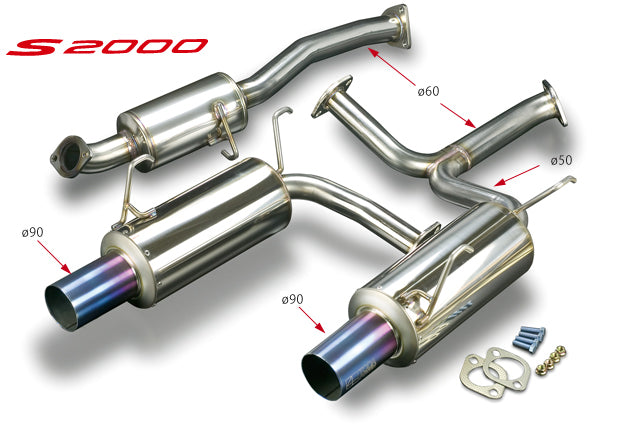 Toda Racing F20C/F22C (AP1/AP2) High Power Muffler System
