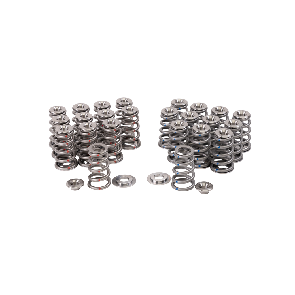 GSC Power Division Superfinished Conical Single Springs for Intake and Exhaust, Titanium Intake & Exhaust Retainer ,w/ steel spring seat - Porsche 991 Turbo