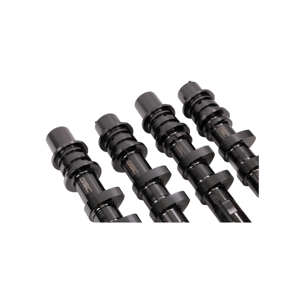 GSC Power Division Cam Set. Use with Stock or Upgraded Turbo 300-500whp, Fast Spooling no loss of bottom end power, Upgraded Springs Required - Subaru EJ25 Single AVCS w/Oil Drive