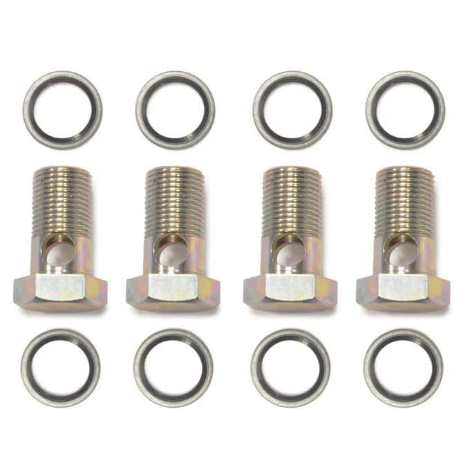 Mitsubishi OEM Engine Oil Cooler Line Banjo Bolt Set | 2001-2015 Mitsubishi Evo 7/8/9/X (MAP-MIT-1225A006-MR464563)