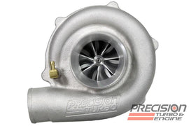 Precision Turbo PT5931, 58.92mm Inducer Size, 56.59mm Exducer Size, 0.48 A/R, T3 Inlet, 4 Bolt Outlet, Journal Bearing, Oil Cooled, Each