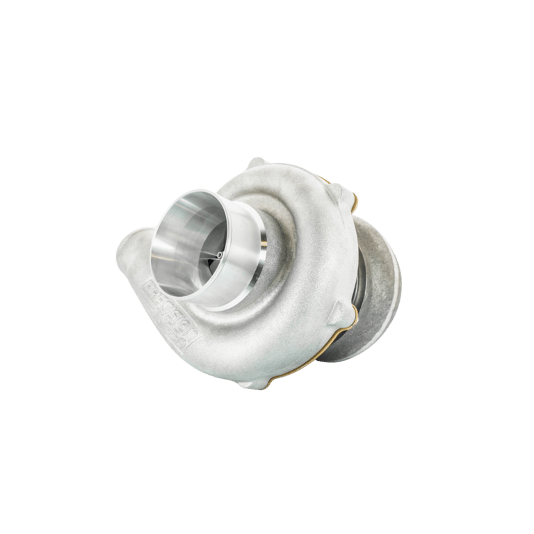 Precision Turbo PT5431, 53.92mm Inducer Size, 56.59mm Exducer Size, 0.82 A/R, T3 Inlet, 4 Bolt Outlet, Journal Bearing, Oil Cooled, Each
