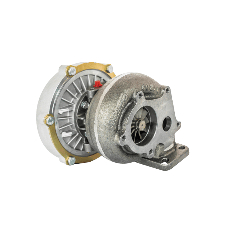 Precision Turbo PT5431, 53.92mm Inducer Size, 56.59mm Exducer Size, 0.63 A/R, T3 Inlet, 5 Bolt Outlet, Journal Bearing, Oil Cooled, Each