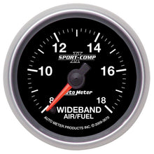Load image into Gallery viewer, Autometer Sport-Comp II 52mm 8:1-18:1 AFR Wideband Air/Fuel Ratio Analog Gauge