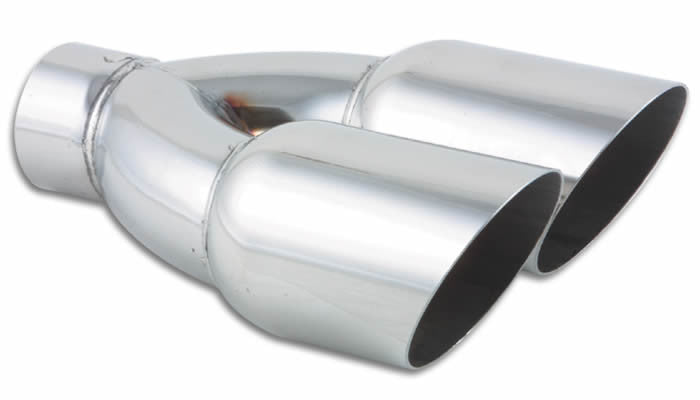 Vibrant Stainless Steel Dual Outlet Exhaust Tip